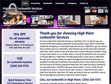 Tablet Screenshot of highpointlocksmith.net